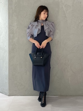 「MERCURYDUO（マーキュリーデュオ）のアイテム（トートバッグ）」を使った、kaho さん（レディース・151cm）の夏コーディネート