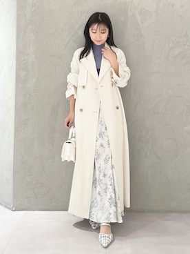 「オフィススタイル」｜「アイテム（トレンチコート）」を使った、kaho さん（レディース・151cm）の春コーディネート