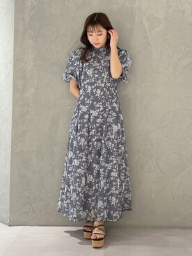 「トワルドジュイ」｜「アイテム（ワンピース/ドレス）」を使った、kaho さん（レディース・151cm）の春コーディネート