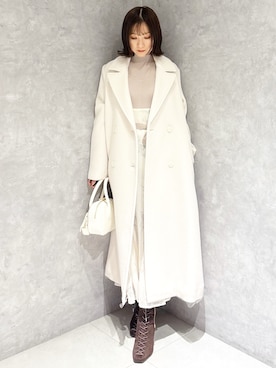 「アイテム（チェスターコート）」を使った、kaho さん（レディース・151cm）の秋コーディネート