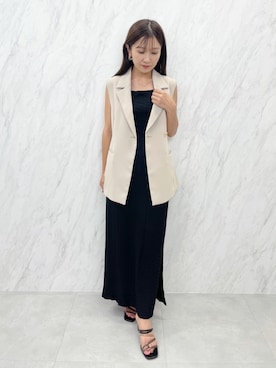 「MERCURYDUO（マーキュリーデュオ）のアイテム（テーラードジャケット）」を使った、kaho さん（レディース・151cm）の夏コーディネート