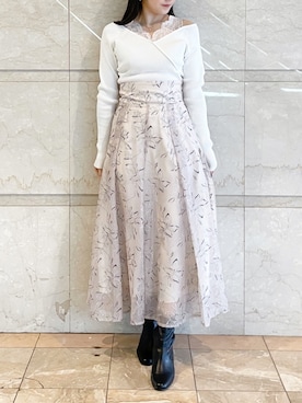 「30代ファッション」｜「アイテム（ブーツ）」を使った、kaho さん（レディース・151cm）の冬コーディネート