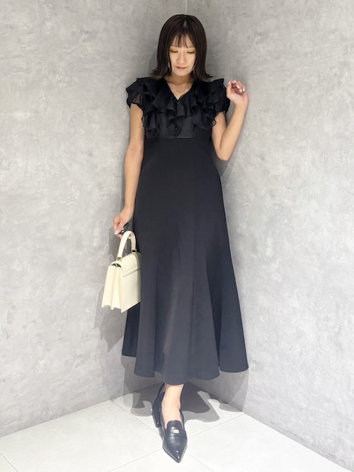 2WAYシアーラッフルドッキングワンピース