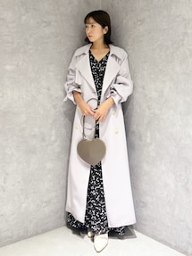 ダブルラッフルバイカラーパイピングワンピース｜マーキュリーデュオ