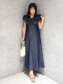 2WAYシアーラッフルドッキングワンピース｜マーキュリーデュオ