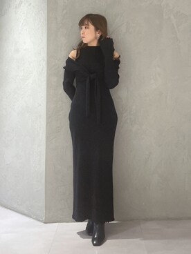 「およばれコーデ」｜kaho さん（レディース・151cm）の冬コーディネート