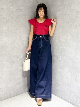 「MERCURYDUO（マーキュリーデュオ）のアイテム」を使った、kaho さん（レディース・151cm）の夏コーディネート