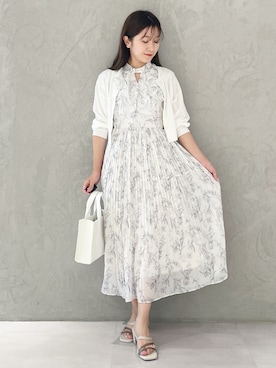 「MERCURYDUO（マーキュリーデュオ）のアイテム（トートバッグ）」を使った、kaho さん（レディース・151cm）の春コーディネート