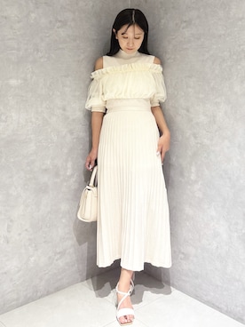 「シンフルコーデ」｜「アイテム（ワンピース/ドレス）」を使った、kaho さん（レディース・151cm）の春コーディネート