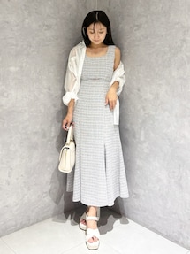 カットアウトツイードマーメイドワンピース｜マーキュリーデュオ