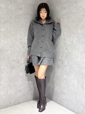 「セットアップスタイル」｜「アイテム（ワンピース/ドレス）」を使った、kaho さん（レディース・151cm）の秋コーディネート