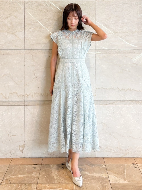 マーキュリーデュオ レースハイネックドレス Mサイズ MERCURYDUO