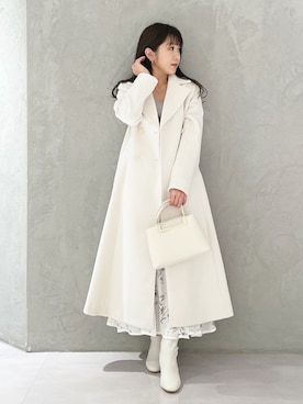 「MERCURYDUO（マーキュリーデュオ）のアイテム（チェスターコート）」を使った、kaho さん（レディース・151cm）の秋コーディネート