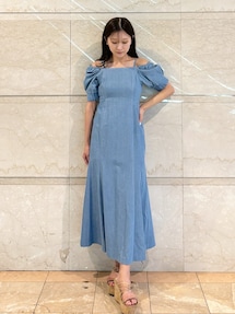 MERCURYDUO デニムマーメイドマルチWAYワンピース MERCURYDUO ワンピース デニムマーメイドマルチWAYワンピース