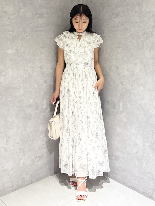 セール】花柄ラッフルプリーツティアードワンピース（ワンピース