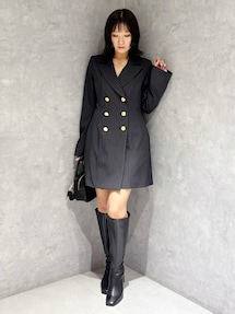 2WAYフィットアンドフレアジャケットワンピース｜マーキュリーデュオ