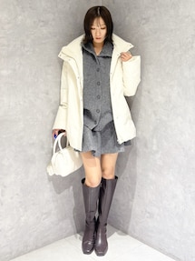 mercuryduo セットアップ MERCURYDUO（マーキュリーデュオ） ワンピース クロシェ風ニット