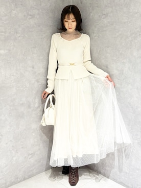 kaho さん（骨格ナチュラル・レディース・151cm）の秋コーディネート