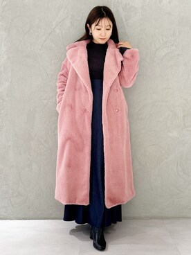 「MERCURYDUO（マーキュリーデュオ）のアイテム（その他アウター）」を使った、kaho さん（レディース・151cm）の秋コーディネート
