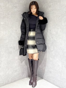 「アイテム（ハンドバッグ）」を使った、kaho さん（レディース・151cm）の冬コーディネート