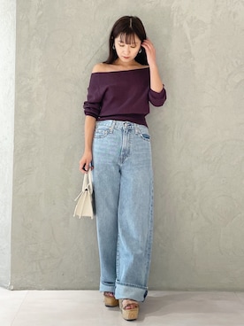 「MERCURYDUO（マーキュリーデュオ）のアイテム（シューズ）」を使った、kaho さん（レディース・151cm）の夏コーディネート