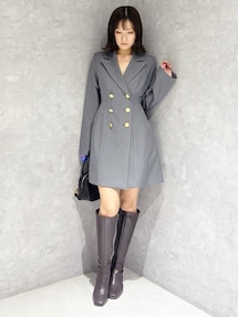 2WAYフィットアンドフレアジャケットワンピース｜マーキュリーデュオ