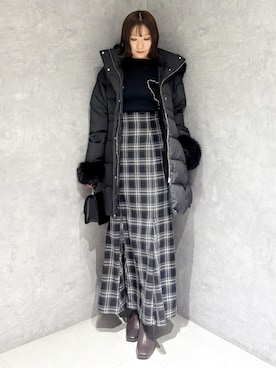 「アイテム（ダウンジャケット/コート）」を使った、kaho さん（レディース・151cm）の冬コーディネート