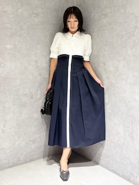 「アイテム（ハンドバッグ）」を使った、kaho さん（レディース・151cm）の夏コーディネート