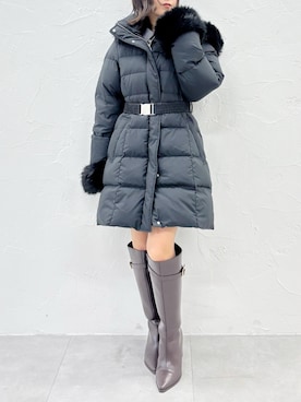 「アイテム（ダウンジャケット/コート）」を使った、kaho さん（レディース・151cm）の秋コーディネート