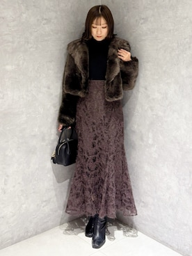 kaho さん（骨格ナチュラル・レディース・151cm）の冬コーディネート