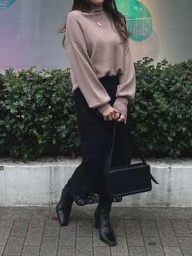 MISAKI KUBOさん（レディース・157cm）の冬コーディネート