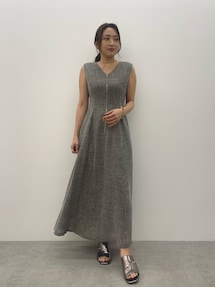 フロントZIPミックスカラーワンピース｜ラグナムーン