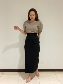 LAGUNAMOON ウッドスクエアヒールクリアサンダル（クリア） -靴
