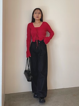 「アイテム（アンサンブル）」を使った、MISAKI KUBOさん（レディース・157cm）の秋コーディネート