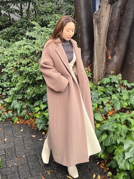 「LAGUNAMOON（ラグナムーン）のアイテム（その他アウター）」を使った、MISAKI KUBOさん（レディース・157cm）の冬コーディネート