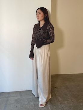 「LAGUNAMOON（ラグナムーン）のアイテム」を使った、MISAKI KUBOさん（レディース・157cm）の夏コーディネート