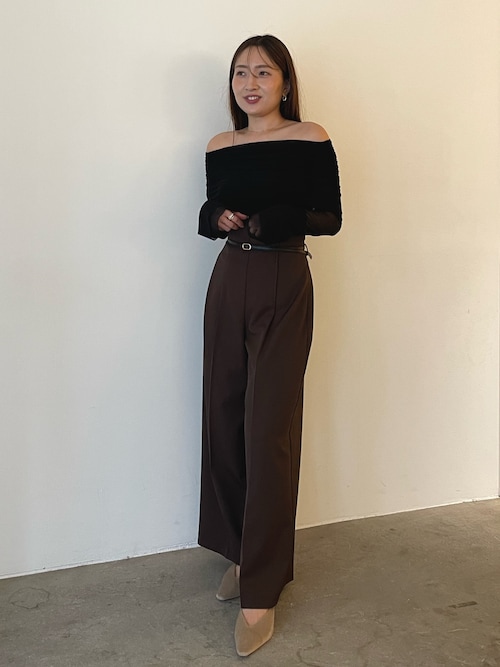 セール】フレアスリーブオフショルチュールトップス（Tシャツ