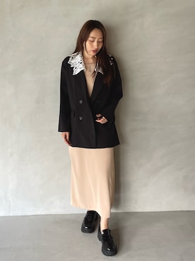 「LAGUNAMOON（ラグナムーン）のアイテム」を使った、MISAKI KUBOさん（レディース・157cm）の夏コーディネート