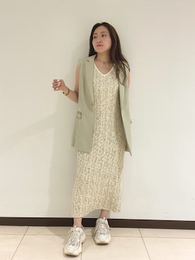 「LAGUNAMOON（ラグナムーン）のアイテム（その他アウター）」を使った、MISAKI KUBOさん（レディース・157cm）の春コーディネート
