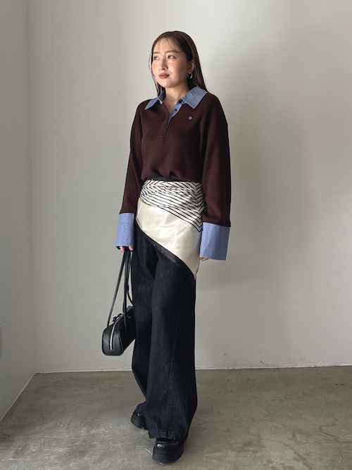 POLO BCSコラボ】シャツカラーカフスニットプルオーバー（ニット
