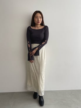 「アイテム（ブーツ）」を使った、MISAKI KUBOさん（レディース・157cm）の夏コーディネート