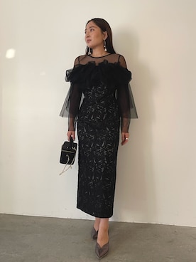 「アイテム（ドレス）」を使った、MISAKI KUBOさん（レディース・157cm）の秋コーディネート