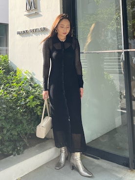 「LAGUNAMOON（ラグナムーン）のアイテム（ピアス（両耳用））」を使った、MISAKI KUBOさん（レディース・157cm）の秋コーディネート