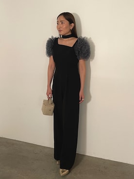 「アイテム（ドレス）」を使った、MISAKI KUBOさん（レディース・157cm）の冬コーディネート