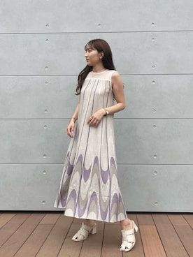 「LAGUNAMOON（ラグナムーン）のアイテム（ブレスレット）」を使った、MISAKI KUBOさん（レディース・157cm）の夏コーディネート
