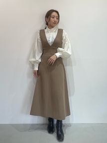 フォルムラインニットジャンパースカート｜ラグナムーン（LAGUNAMOON