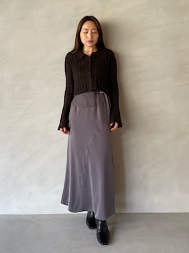 「LAGUNAMOON（ラグナムーン）のアイテム」を使った、MISAKI KUBOさん（レディース・157cm）の夏コーディネート