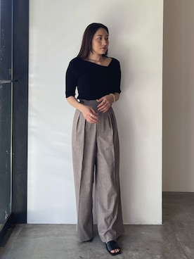 「LAGUNAMOON（ラグナムーン）のアイテム」を使った、MISAKI KUBOさん（レディース・157cm）の夏コーディネート