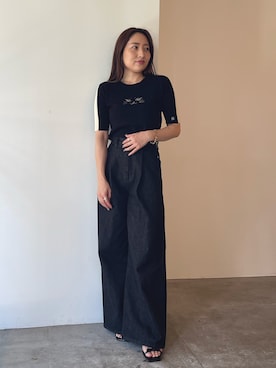 「LAGUNAMOON（ラグナムーン）のアイテム」を使った、MISAKI KUBOさん（レディース・157cm）の夏コーディネート