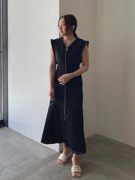 「LAGUNAMOON（ラグナムーン）のアイテム」を使った、MISAKI KUBOさん（骨格ストレート・レディース・157cm）の春コーディネート
